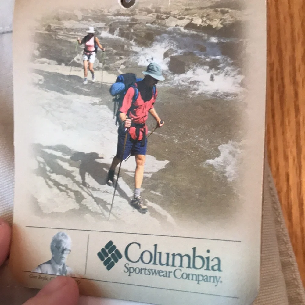 New Columbia 38 x 6” rip stop cotton canvas ROC shorts NWT stone camp fish hike